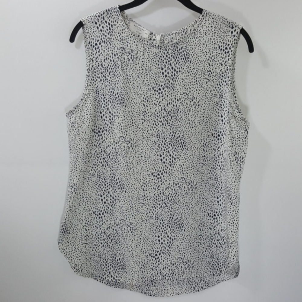 Equipment Femme Animal Print Silk Tank Top